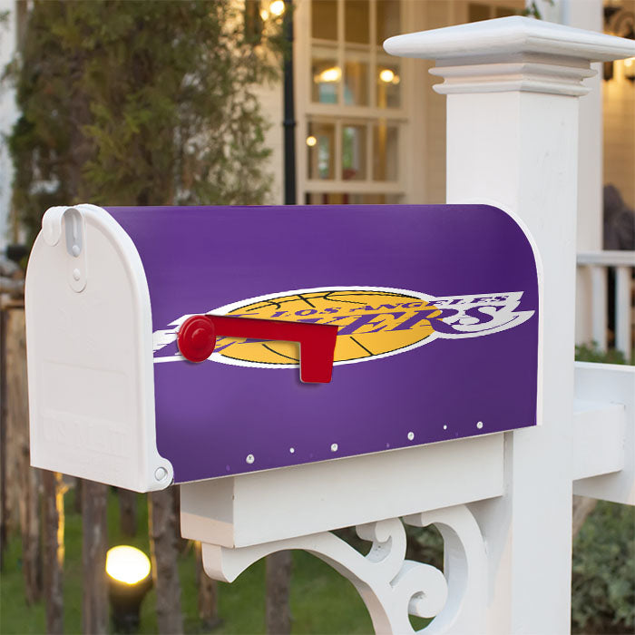 Los Angeles Lakers Logo Purple Magnetic Mailbox Cover 18" X 21" Outdoor Decor