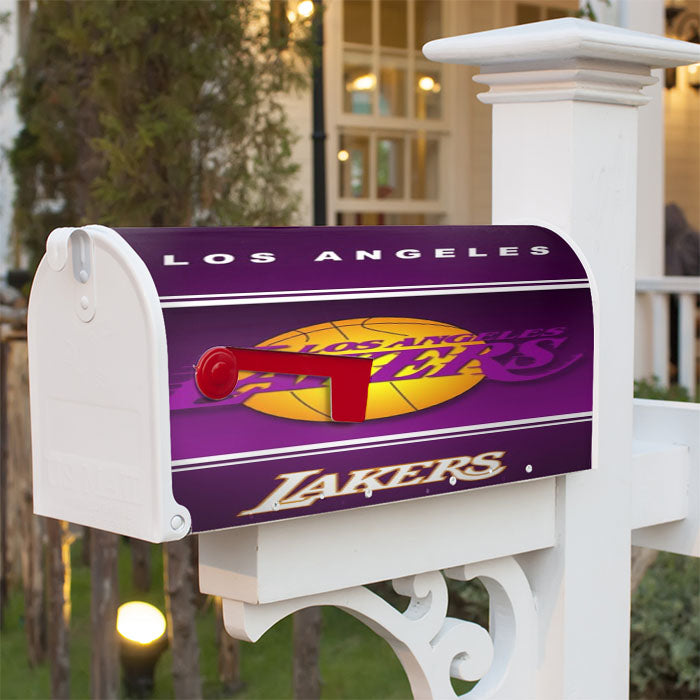 Los Angeles Lakers Nba Basketball Magnetic Mailbox Cover 18" X 21" Outdoor Decor
