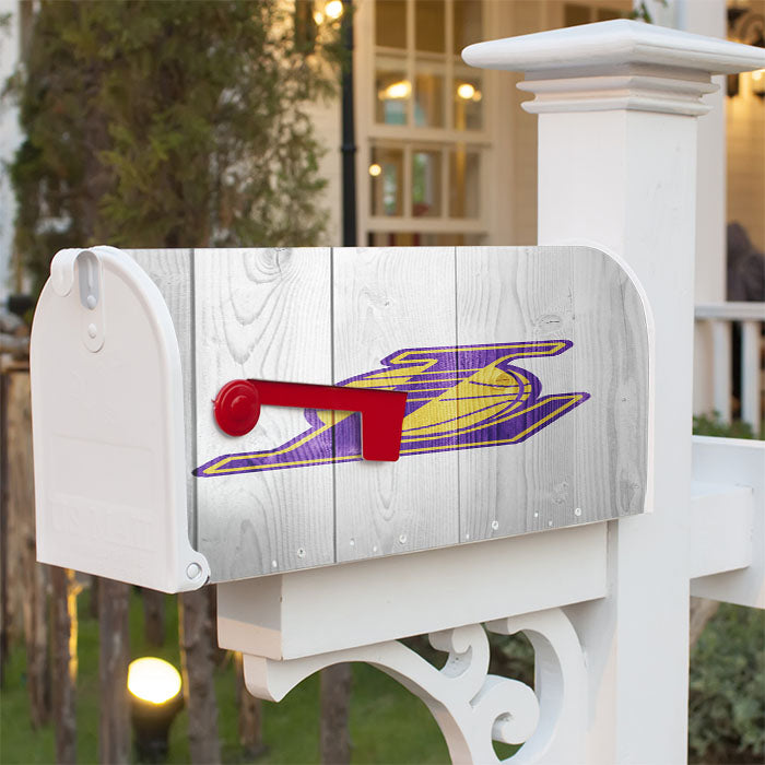 Los Angeles Lakers Nba Logo White Wood Wallpaper 2 Magnetic Mailbox Cover 18" X 21" Outdoor Decor