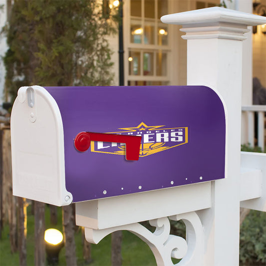 Los Angeles Lakers Purple Magnetic Mailbox Cover 18" X 21" Outdoor Decor
