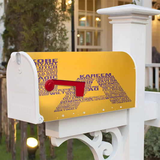 Los Angeles Lakers Typography Magnetic Mailbox Cover 18" X 21" Outdoor Decor