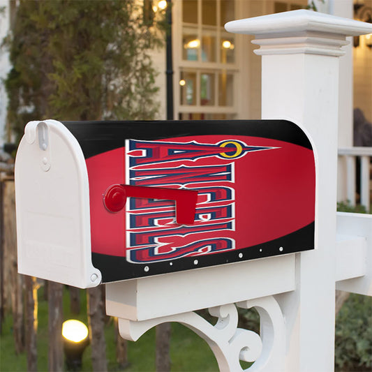 Los Angeles Red Black Magnetic Mailbox Cover 18" X 21" Outdoor Decor