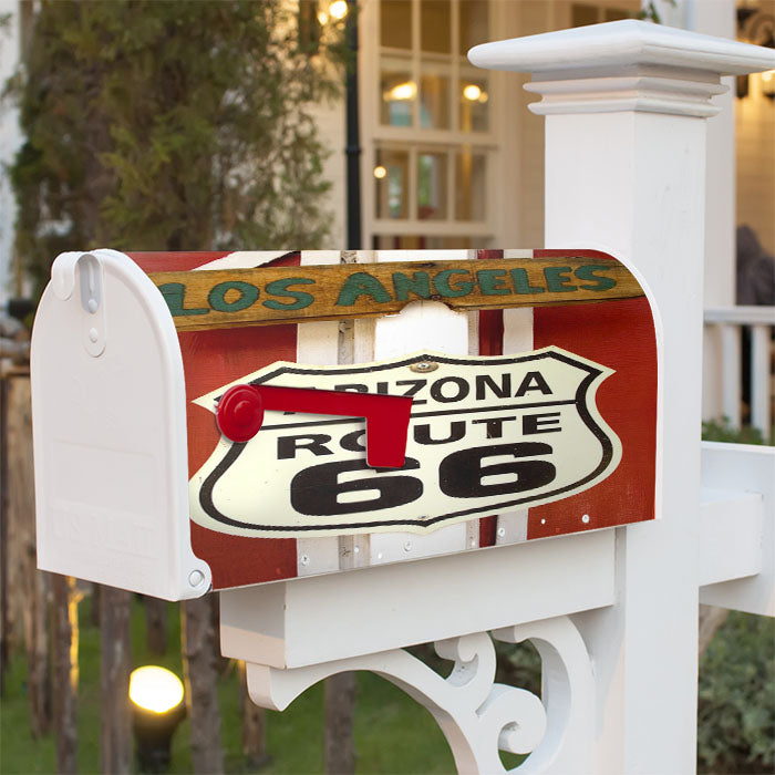 Los Angeles Route 66 Magnetic Mailbox Cover 18" X 21" Outdoor Decor