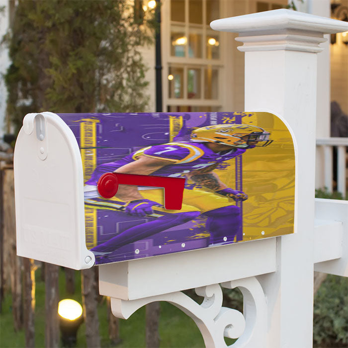Lsu Tigers American Football Magnetic Mailbox Cover 18" X 21" Outdoor Decor