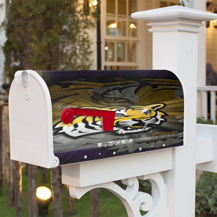 Lsu Tigers College Football Magnetic Mailbox Cover 18" X 21" Outdoor Decor