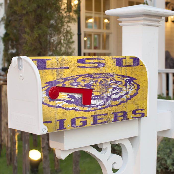 Lsu Tigers Wall Art Magnetic Mailbox Cover 18" X 21" Outdoor Decor