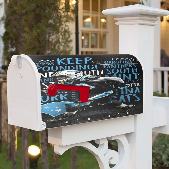 Luke Kuechly Carolina Panthers Magnetic Mailbox Cover 18" X 21" Outdoor Decor