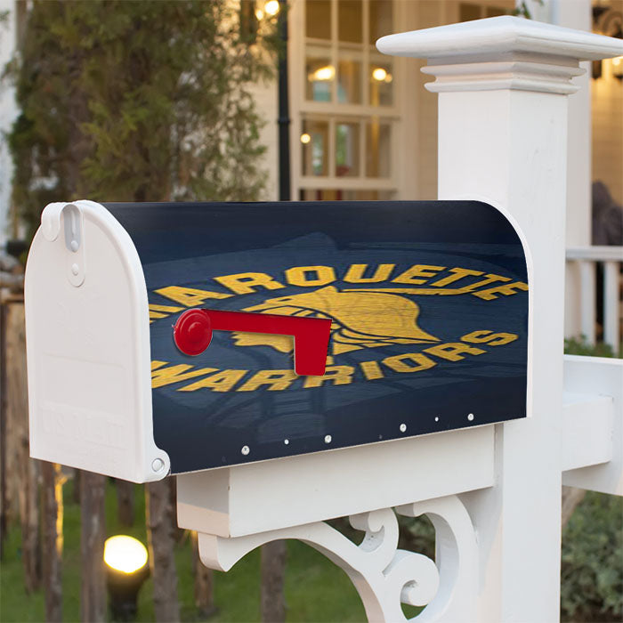 Marquette Warriors Logo Scratch Magnetic Mailbox Cover 18" X 21" Outdoor Decor