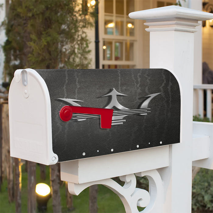 Maserati Metal Logo Emblem Leather Texture Magnetic Mailbox Cover 18" X 21" Outdoor Decor