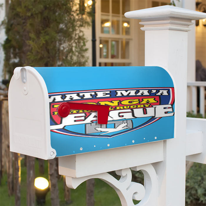Mate Ma'A League Logo Blue Magnetic Mailbox Cover 18" X 21" Outdoor Decor