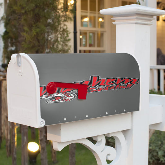 Mayhem Baseball Logo Gray Magnetic Mailbox Cover 18" X 21" Outdoor Decor