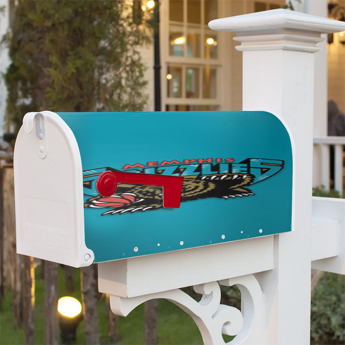 Memphis Grizzlies Bear Magnetic Mailbox Cover 18" X 21" Outdoor Decor