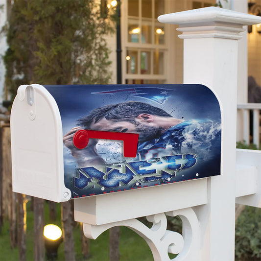 Mep New England And Patriots Magnetic Mailbox Cover 18" X 21" Outdoor Decor