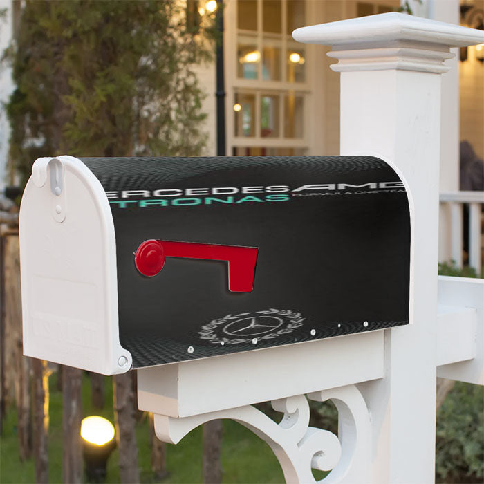 Mercedes Amg Petronas Racing Team Magnetic Mailbox Cover 18" X 21" Outdoor Decor