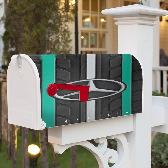 Mercedes Benz Bumper F1 Amg Petronas Magnetic Mailbox Cover 18" X 21" Outdoor Decor