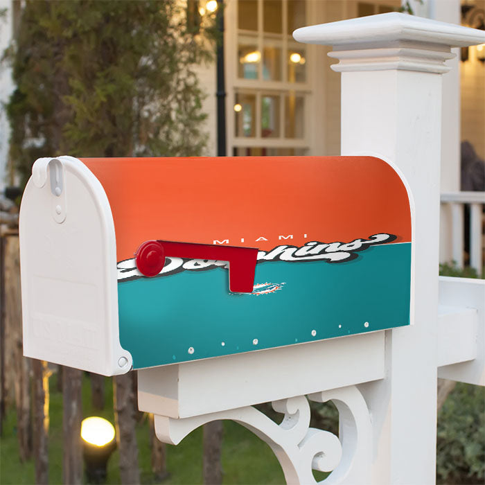 Miami Dolphin Wallpaper Magnetic Mailbox Cover 18" X 21" Outdoor Decor