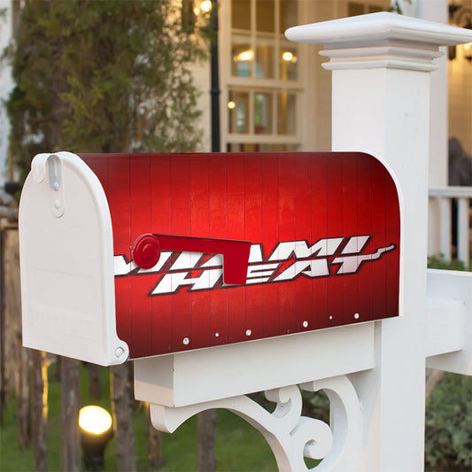 Miami Heat Hardwood Magnetic Mailbox Cover 18" X 21" Outdoor Decor
