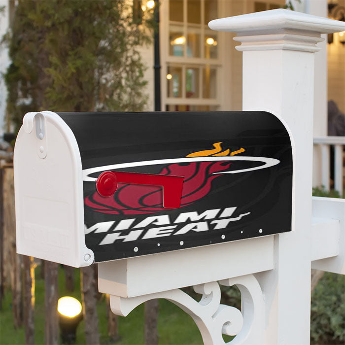 Miami Heat Logo Magnetic Mailbox Cover 18" X 21" Outdoor Decor
