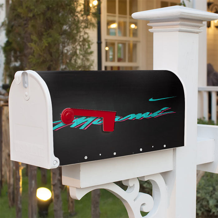 Miami Heat Nike Magnetic Mailbox Cover 18" X 21" Outdoor Decor