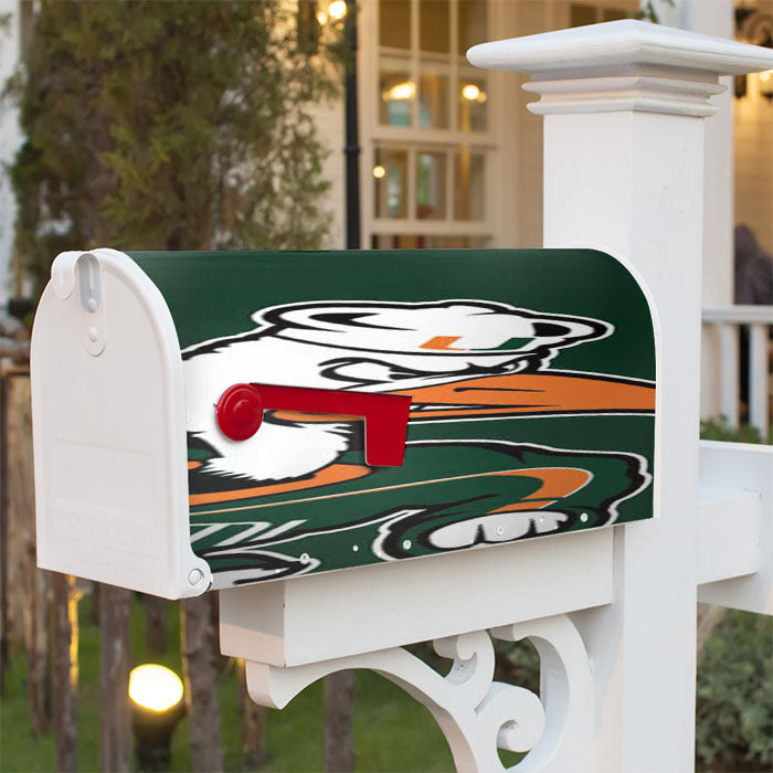 Miami Hurricanes Big Logo Magnetic Mailbox Cover 18" X 21" Outdoor Decor
