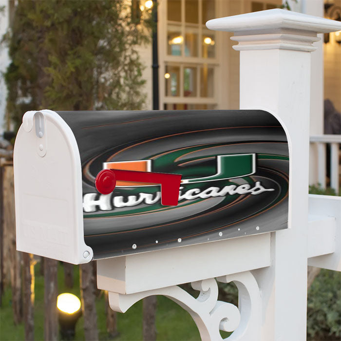 Miami Hurricanes Icon Magnetic Mailbox Cover 18" X 21" Outdoor Decor