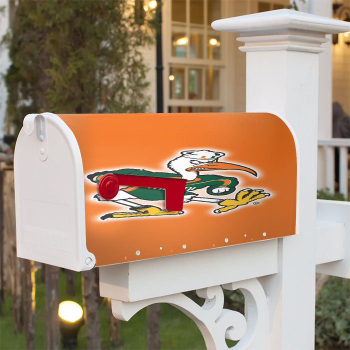 Miami Hurricanes Logo Magnetic Mailbox Cover 18" X 21" Outdoor Decor