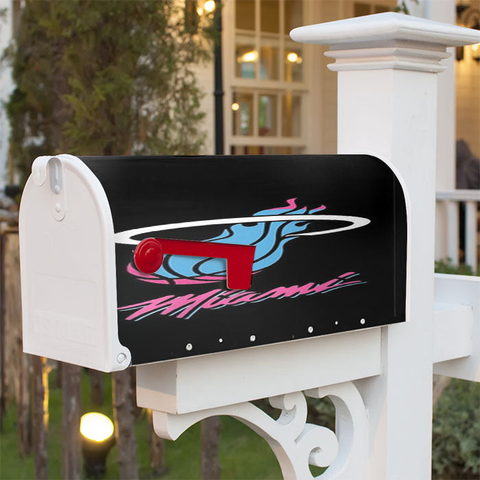 Miami Pink Blue Magnetic Mailbox Cover 18" X 21" Outdoor Decor