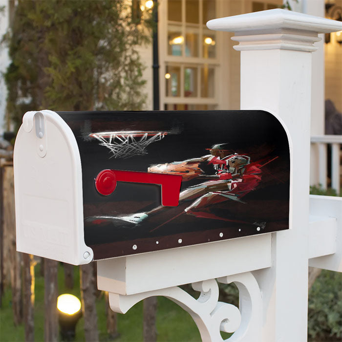 Michael Jordan Slamdunk Magnetic Mailbox Cover 18" X 21" Outdoor Decor