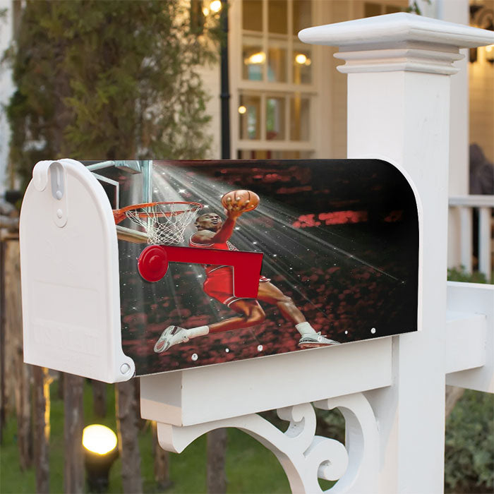 Michael Jordan Slamdunks Magnetic Mailbox Cover 18" X 21" Outdoor Decor