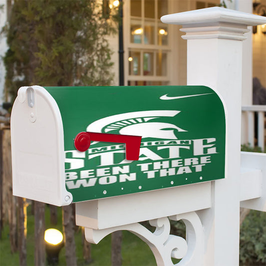Michigan State Spartans Magnetic Mailbox Cover 18" X 21" Outdoor Decor