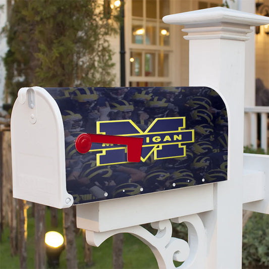 Michigan Wolverines Football Logo Magnetic Mailbox Cover 18" X 21" Outdoor Decor