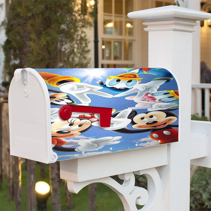 Mickey Mouse And Friends Peace Star Magnetic Mailbox Cover 18" X 21" Outdoor Decor