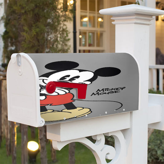 Mickey Mouse Grey Magnetic Mailbox Cover 18" X 21" Outdoor Decor