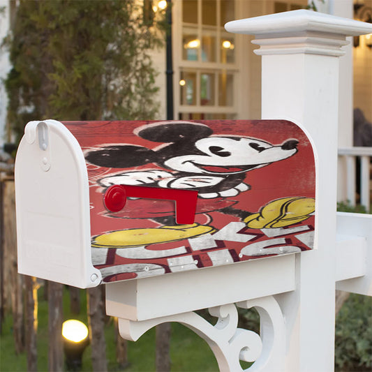 Mickey Mouse Retro Red Maxi Poster Magnetic Mailbox Cover 18" X 21" Outdoor Decor