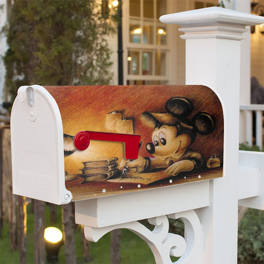 Mickey Mouse Sketch Magnetic Mailbox Cover 18" X 21" Outdoor Decor
