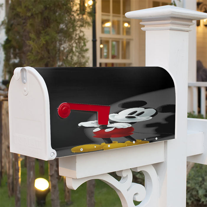 Mickey Mouse Spotlight Black Magnetic Mailbox Cover 18" X 21" Outdoor Decor