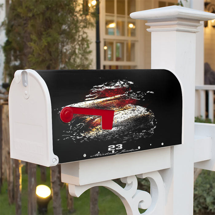 Mihael Jordan 23 Art Abstract Magnetic Mailbox Cover 18" X 21" Outdoor Decor