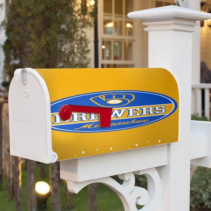Milwaukee Brewers Icon Magnetic Mailbox Cover 18" X 21" Outdoor Decor