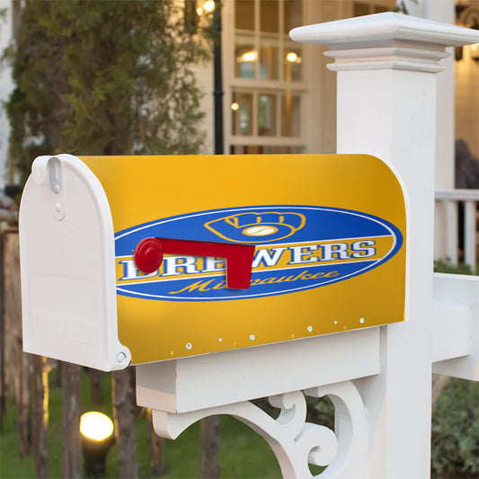 Milwaukee Brewers Icon Magnetic Mailbox Cover 18" X 21" Outdoor Decor