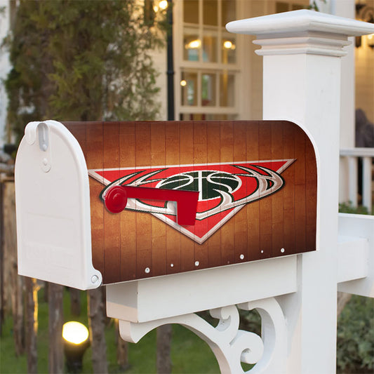 Milwaukee Bucks Hardwood 2 Magnetic Mailbox Cover 18" X 21" Outdoor Decor