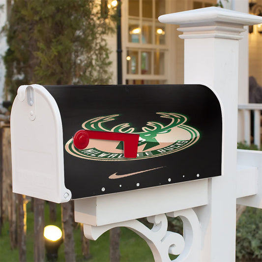 Milwaukee Bucks Logo 1 Magnetic Mailbox Cover 18" X 21" Outdoor Decor