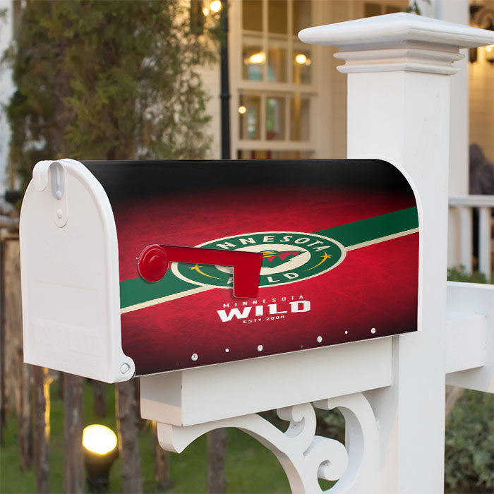 Minnesota Nhl Magnetic Mailbox Cover 18" X 21" Outdoor Decor
