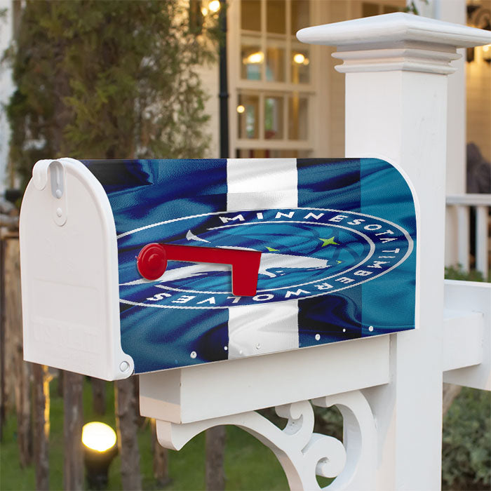 Minnesota Timberwolves Art Magnetic Mailbox Cover 18" X 21" Outdoor Decor
