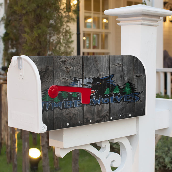 Minnesota Timberwolves Grey Wo Magnetic Mailbox Cover 18" X 21" Outdoor Decor