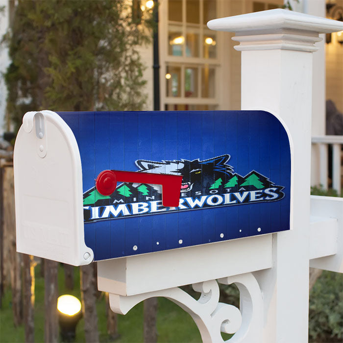 Minnesota Timberwolves Hardwood 2 Magnetic Mailbox Cover 18" X 21" Outdoor Decor