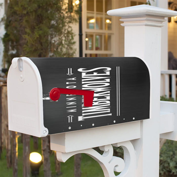 Minnesota Timberwolves Logo Magnetic Mailbox Cover 18" X 21" Outdoor Decor