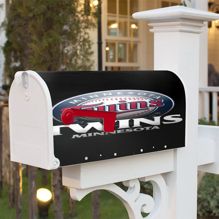 Minnesota Twins Baseball Logo Magnetic Mailbox Cover 18" X 21" Outdoor Decor