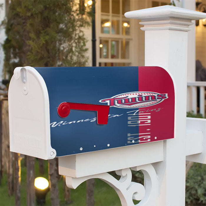 Minnesota Twins Est 1901 Magnetic Mailbox Cover 18" X 21" Outdoor Decor