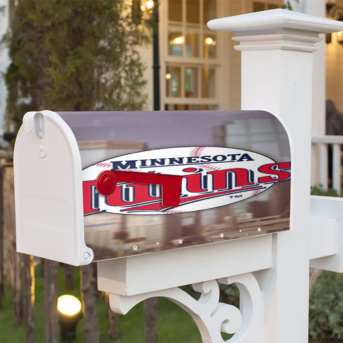 Minnesota Twins In City Magnetic Mailbox Cover 18" X 21" Outdoor Decor
