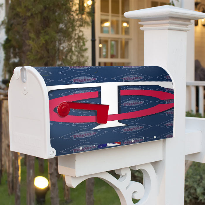 Minnesota Twins Mlb Magnetic Mailbox Cover 18" X 21" Outdoor Decor